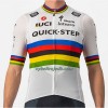 Cykeltøj + Cykelshorts 2022 Quick-Step Alpha Vinyl Verdens Mesterskab Flerfarvet Hvid